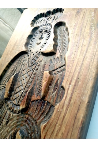 Omeniv Antika Kullanılabilir Ahşap Kral Figür Kurabiye Kalıbı