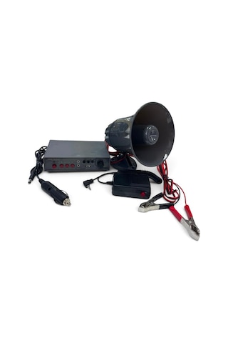 Rose Hp-604 Pazarcı Anfi Seti Horn Hoparlörlü+mikrofonlu+çakmak Kablolu