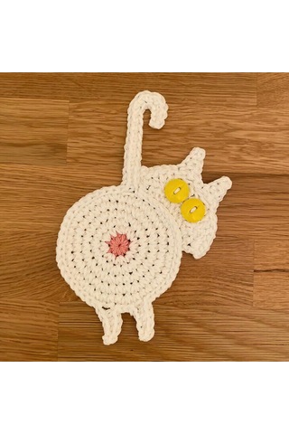 Suntek Magideal Sevimli Kahve Ve Çay İçeceği Coaster İçecek Beyaz