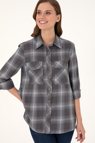 U.s. Polo Assn. Kadın Gri Gömlek Desenli 50297096-vr024 Gri