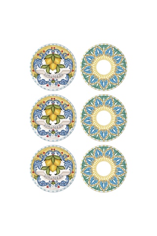 The Mia Limoncello Pasta Tabağı 6lı Set - 19 Cm