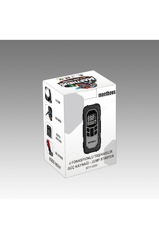 4in1 Akü Takviye Ateşleyici Lastik Şişirme Kompresörü Powerbank Led Işık 150 Psı 8000mah