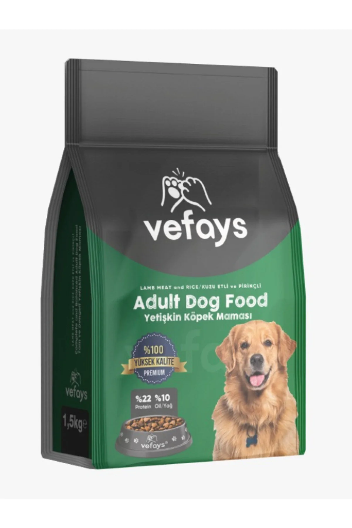 Kuzu Etli Ve Pirinçli Yetişkin Köpek Maması 1.5 Kg