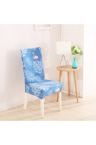 Dofolink Poliester Süt İpek Fırçalı Sandalye Kılıfı - 38-45cm Genişlik, 45-55cm Arka Yükseklik, 120g Ağırlık 1-2-3 Seçenekli Mavi