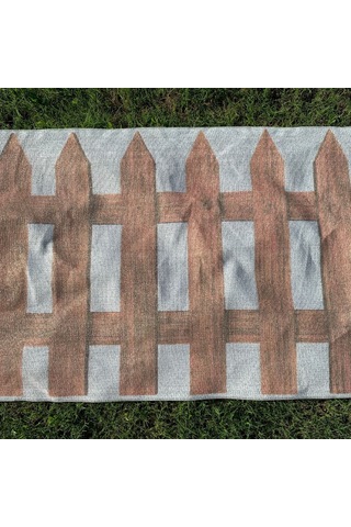 Baskılı Balkon Çit Filesi 1m X 5m Model B - Cırt Kelepçe Hediyeli