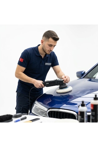 Performans Seri %100 Doğal Kuzu Postu Polisaj Keçesi 160 Mm Beyaz