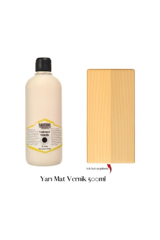 Yarımat Vernik 500ml - Ahşap, Taş Tozu, Hobi, Dıy Yarımat Vernik500