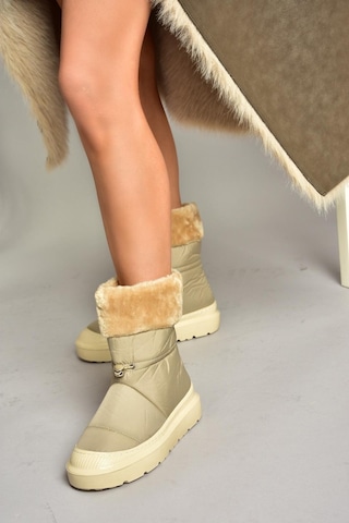 Fox Shoes T476434004 Bej Kumaş Kadın Bot Bej-kumaş Bej