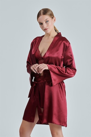 Alissa 8620 Kadın Çeyizlik Saten 6'lı Set-bordo Bordo