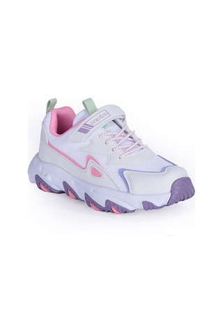 Pepino 1417 Filet Spor Ayakkabı Çocuk Beyaz Pembe Lila Beyaz Pembe Beyaz - Pembe
