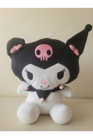 Peluş Kuromi Siyah-45 Cm Siyah-beyaz