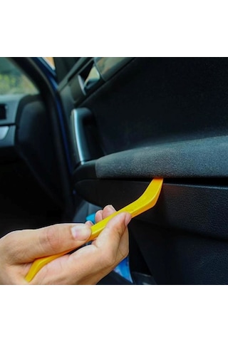 4 Parça Oto Trim Sökme Aparatı Teyp, Kapı Döşemesi Ve Plastik Aksam Sökme Seti Siyah Universal