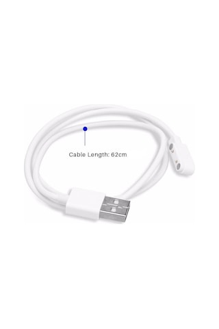 Usb 2 Pin Pogo Kablo Akıllı Saat Manyetik Sabitleyici Şarj Kablosu Gt88 Gt68 Kw08 Kw18 Kw88 Kw98 K99