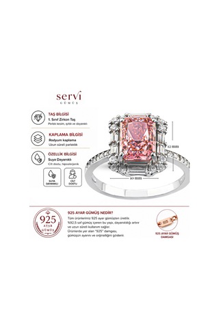 Servi 925 Ayar Gümüş Luxe Glow Yüzük-5
