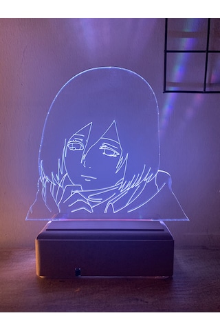 Mikasa Ackerman Aot 16 Renk Gece Lambası