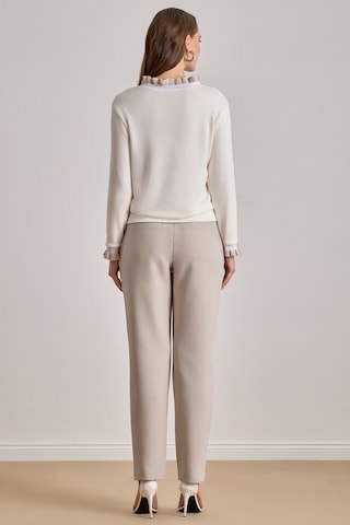 Relax Fit Ekru Örme Bluz Ekru