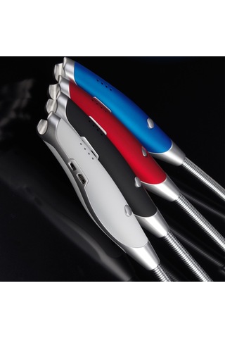 Suofeng Gümüş Beyaz Manyetik Ark Çubuklu Elektrikli Çakmak: 360 Eğilebilir Boyun, Şarj Edilebilir, Açıcı Fonksiyonlu, Mangal Ve Kamp İçin Rüzgarlı Ortamlarda Güvenli Kullanim Çok Renkli