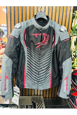 Bering 0069 Gang 4 Mevsim Motosiklet Montu Siyah-gri-kırmızı
