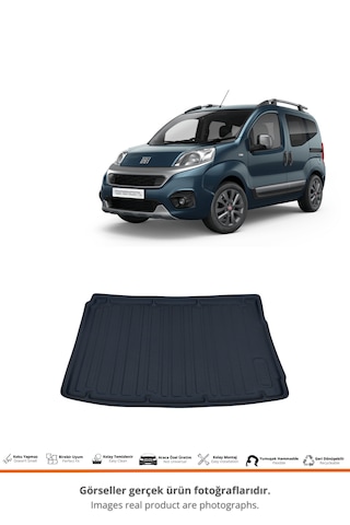 Fiat Fiorino Combi (Halı Bagaj) Koltuklu 2008 Sonrası 3D Bagaj Havuzu