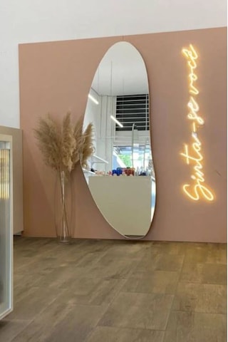 Nova Asimetrik Ayna, Boy Aynası, Duvar Aynası, Konsol Aynası Gümüş