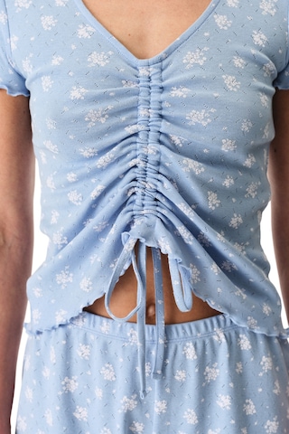 Penti Mavi Coralie Pointel Pamuklu Şortlu Pijama Takımı