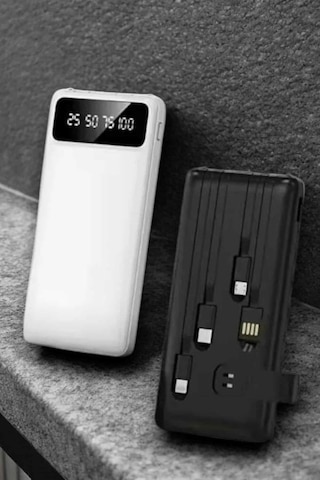 20.000 Mah Lcd Ekran Usb Lightning Type-c Uyumlu iOS Android