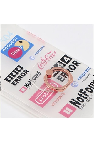 Ximistore9 Rose Gold Yuvarlak Akrilik Telefon Tutucu: Şeffaf, Evrensel Uyumlu, 360 Derece Döner, Güçlü Yapıştırıcı Stant