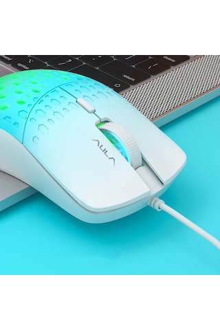 Aula S11 Pro 3600 DPI RGB Optik Oyuncu Mouse