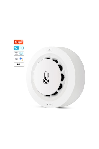 Folinda Wifi Ve Bluetooth İle Bağlı Akıllı Duman Alarmı, Sıcaklık-nem Sensörü, Telefon Uygulaması Uyarıları, Alexa Ve Google Home Desteği