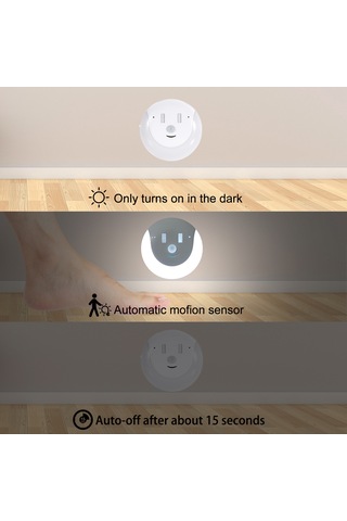 Neevoyu Led Akıllı Kişi Algılama Gece Lambası - Usb Şarjlı, 3-6m Algılama, Manyetik Montaj, Soğuk Beyaz Işık Beyaz