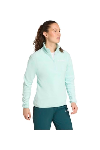 Adidas Multi Essentials Kadın Turkuaz Dik Yaka Sweatshirt Turkuaz