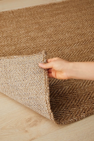 Ocean Home Textile Yıkanabilir Jüt Görünümlü Naturel Renk Balıksırtı Halı Kilim 160 X 230 Cm
