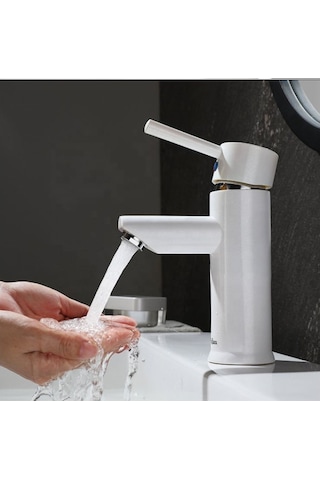 Sardıcı Lavabo Musluğu Beyaz Banyo Musluğu Beyaz