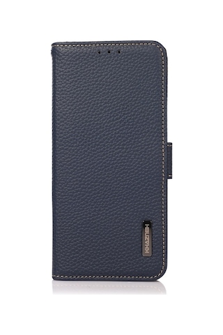 Moda Ctrx İphone Uyumlu 16 Pro Uyumlu Khazneh Yan Manyetik Litchi Hakiki Deri Rfıd Kılıf Diğer