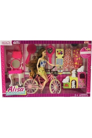 Full Aksesuarlı Bisikletli Alisa Bebek