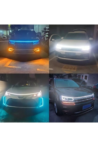 Drl Ön Kaput Gündüz Ledi App ve Kumanda Kontrol Rgb Led Şerit