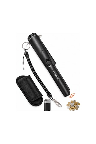 Pointer Siyah Altın Titreşimli Metal Dedektörü Pinpointer Pil + Çanta Hediye