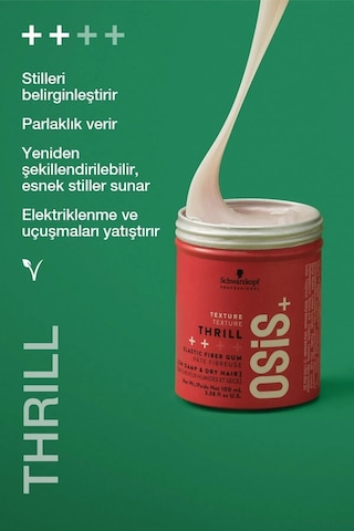 Thrill Elastik Lifli Gum Şekillendirici Orta Tutuş 100ml Parlaklık Veren Gum Wax