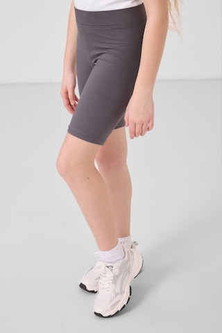 Tommylife Koyu Gri Pamuklu Kısa Paça Standart Fit Basic Kız Çocuk Tayt - 75188 Koyu Gri