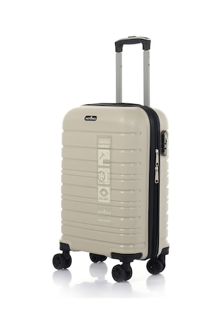 Hotowa Gold Pp Tsa Kilitli Kabin Boy Valiz 8010 Ekru Beyaz