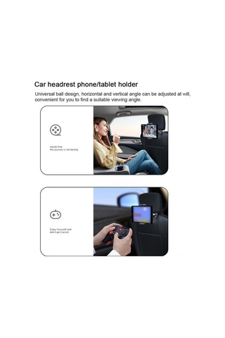 Fortunelane Araba Arka Koltuk Çok Açı Ayarlanabilir Masaüstü Tutucu, 135-230mm Geniş Aralık, Telefon Tablet Uyumlu, Gri Renkli Gri