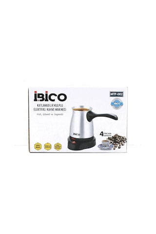 Çelik Elektrikli Cezve Türk Kahve Makinesi - 4fincan 400ml Kablosuz Kullanım- 360 Döner 600w Mtf-002 5580 Çok Renkli