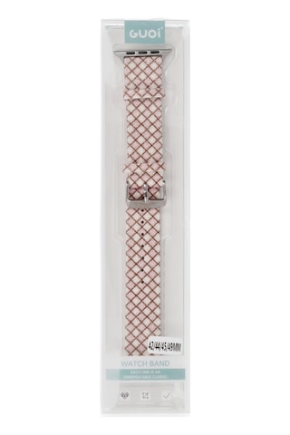 Apple Watch 38mm Karo Motif Kordon - Pembe