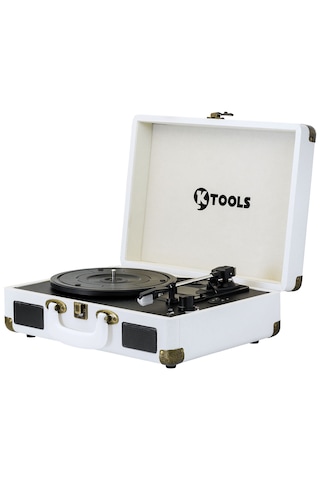 Ktools Nostalgie K344 Beyaz Bluetoothlu Çanta Pikap