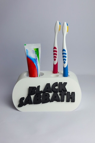 Black Sabbath - Dekoratif Diş Fırçalık Beyaz