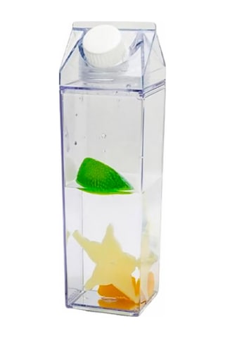 Finehome Süt Kutu Tasarımlı Su Kahve İçecek Şişesi