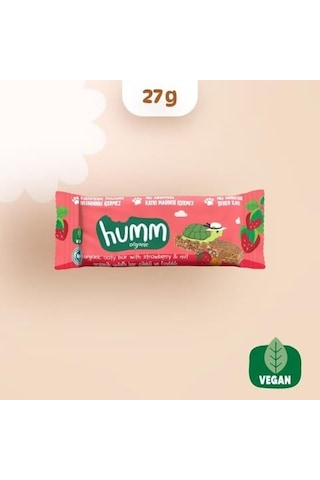 Organic Çilekli Fındıklı Yulaf Bar 27 Gr 27 G