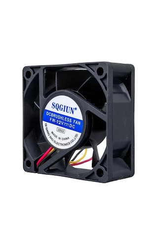 60x60x25mm Dc Motor Fırçasız 12 Volt 0.22 Amper 3 Pin Soğutma Fanı