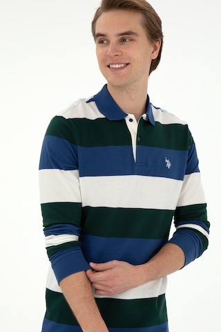 U.S. Polo Assn. Erkek Regular Fit Polo Yaka Koyu Yeşil Sweatshirt 50293428-VR079