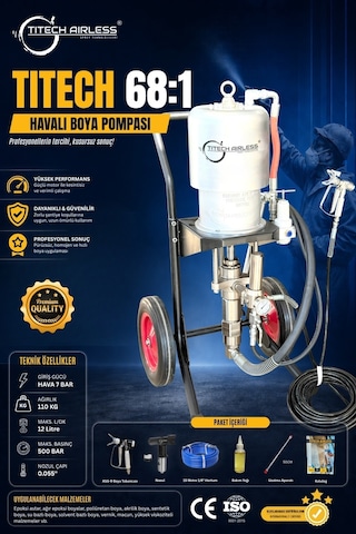 Titech Airless 68:1 Havalı Boya Pompası